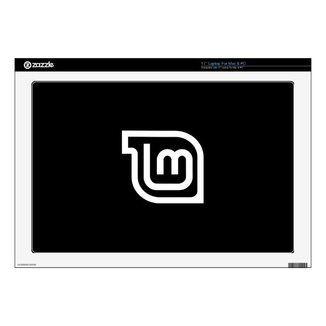 Linux Mint Black & White Decal For Laptop (Product)