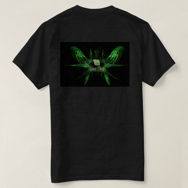 Linux Mint Dark T-shirt (Design Back)