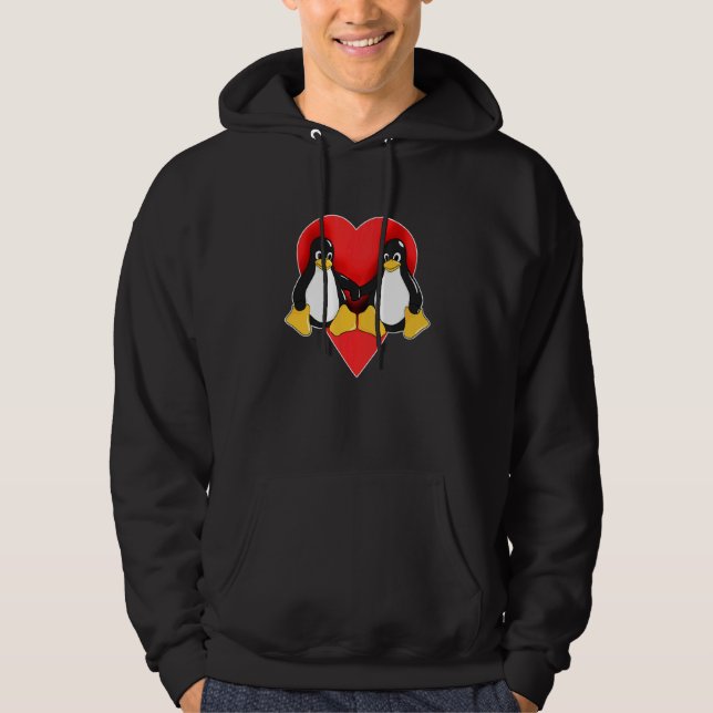 Linux Penguin Is Looking For System Admin For Comm Hoodie (Front)
