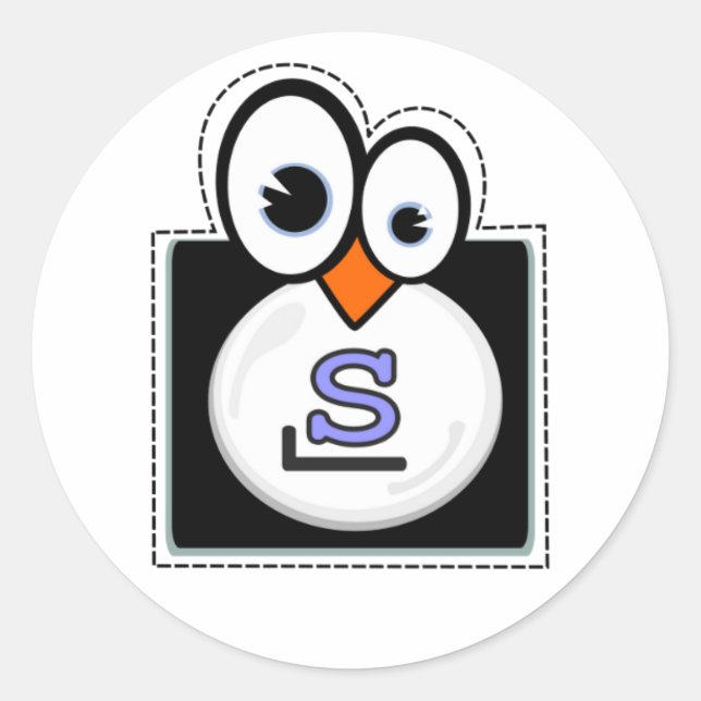 Linux Penguin Slackware Sticker (Front)