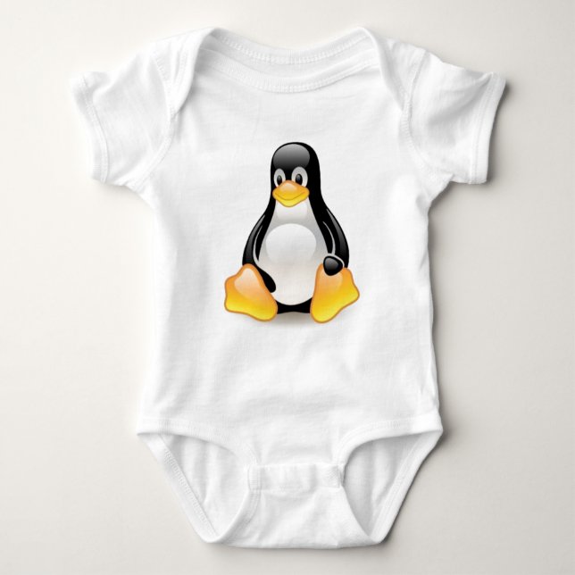 linux-penguin-tux baby bodysuit (Front)