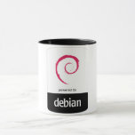 Linux -Powered by Debian Mug