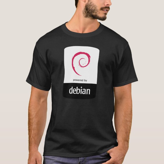 Linux - Powered by Debian T-Shirt (Front)