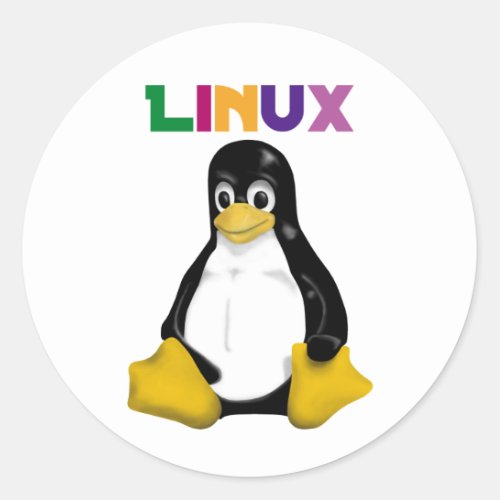 Linux Products  Designs Classic Round Sticker