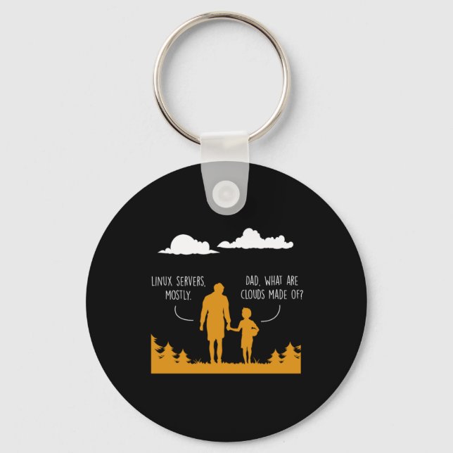 Linux Programmer Developer Coder Programming Gift Keychain (Front)