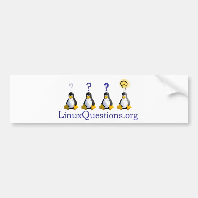 Linux Questions Logo Bumper Sticker | Zazzle