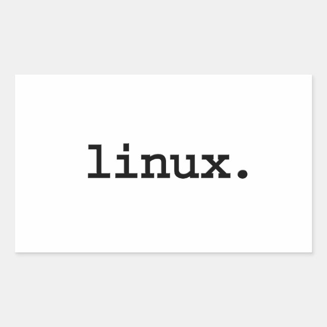 linux. rectangular sticker (Front)
