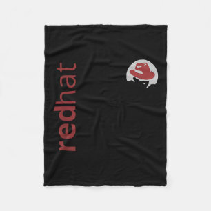 Linux Red Hat Fan Tee Tux Penguin Open Source Os L Fleece Blanket