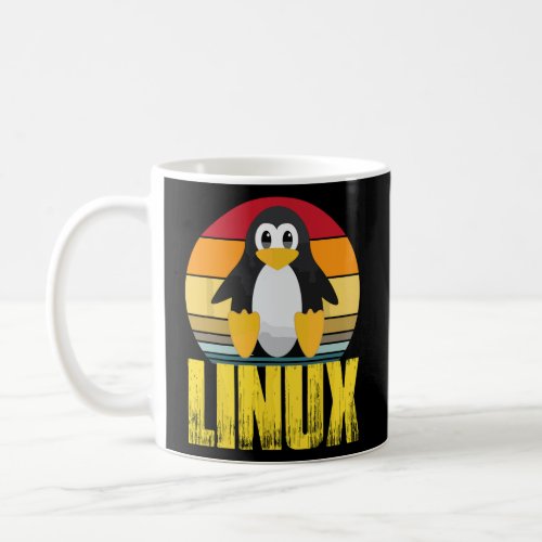 Linux Retro Vintage Penguin Nerd Heaven Geek Codin Coffee Mug