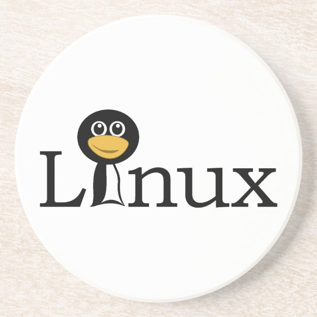 Linux Sandstone Coaster (Front)