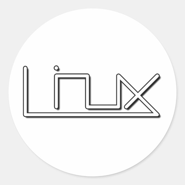 Linux (smooth) classic round sticker (Front)
