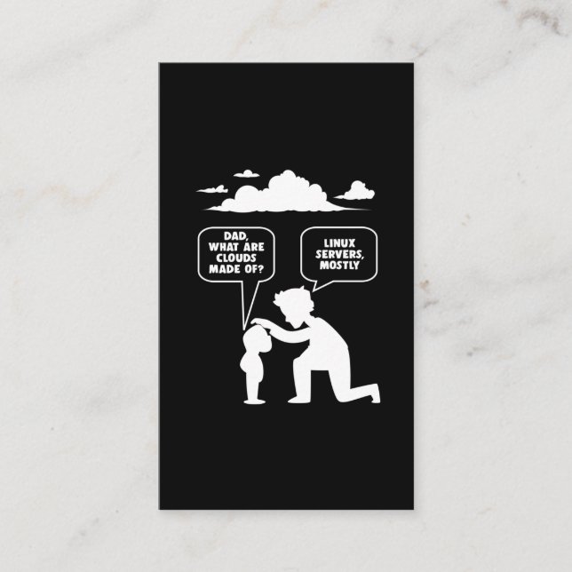 Linux Software Developer Computer Programmer Nerd Business Card (Front)