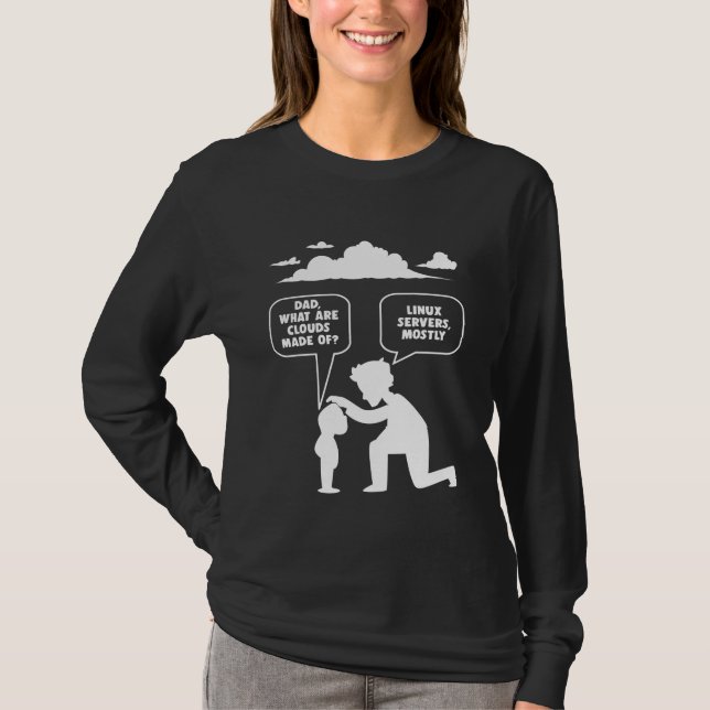 Linux Software Developer Computer Programmer Nerd T-Shirt (Front)