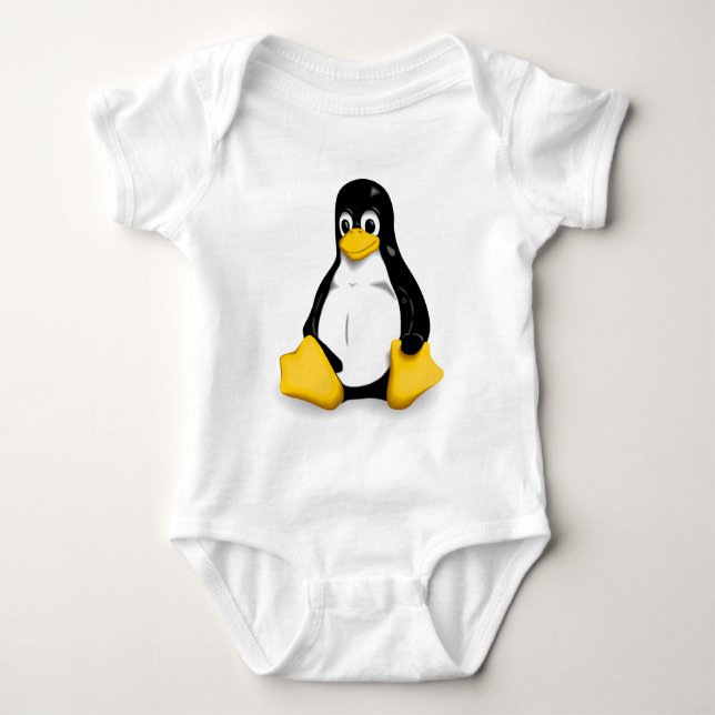 Linux Tux Baby Bodysuits (Front)