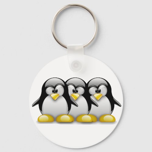 LINUX TUX BROTHERS KEYCHAIN