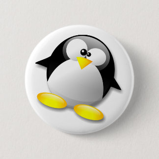 LINUX TUX CRYSTAL PINBACK BUTTON