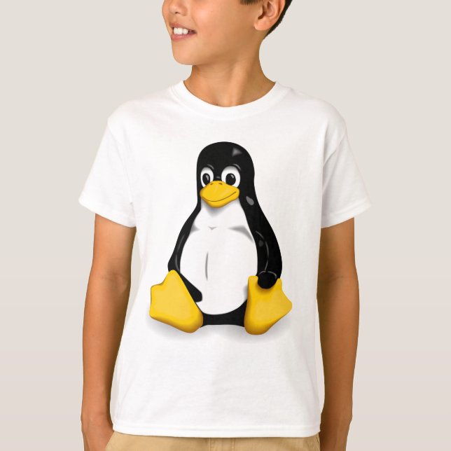Linux Tux Kids Tee Shirt (Front)