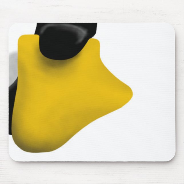 LINUX TUX PENGUIN FOOT LEG MOUSE PAD (Front)