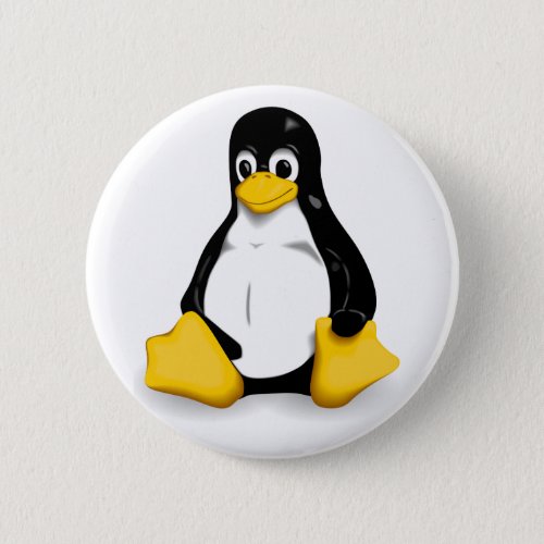 Linux Tux Pin back Button