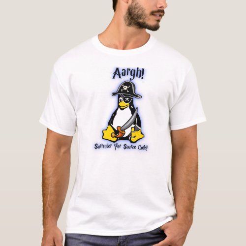 Linux Tux Pirate T_Shirt