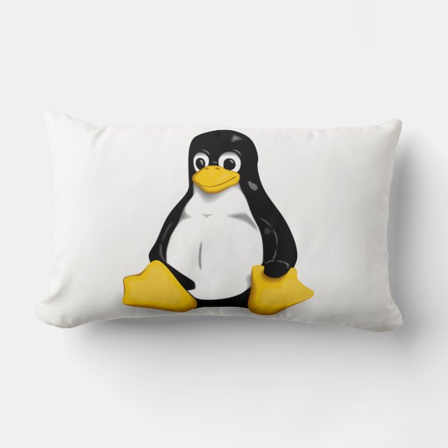 Linux Tux Products Lumbar Pillow (Front)