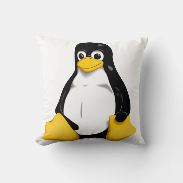 Linux Tux Products Throw Pillow (Front)
