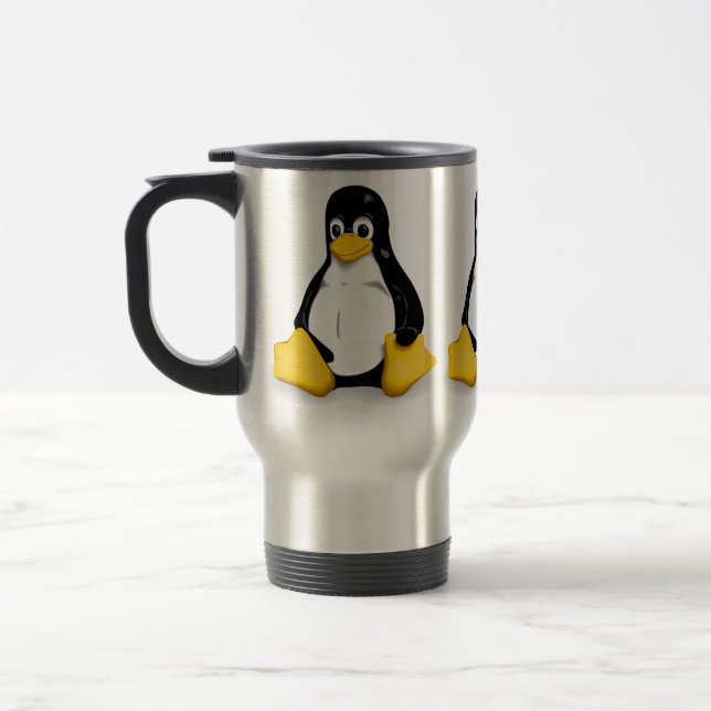 Linux Tux Products Travel Mug (Left)