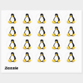 Linux Tux Round Sticker | Zazzle