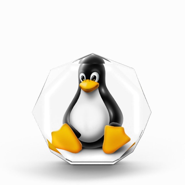 Linux Tux the Penguin Acrylic Award (Front)