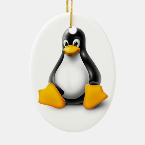 Linux Tux the Penguin Ceramic Ornament