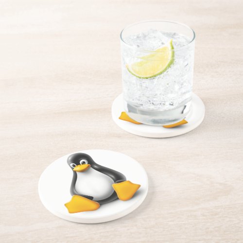 Linux Tux the Penguin Drink Coaster