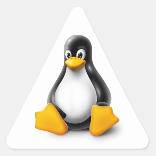 Linux Tux the Penguin Triangle Sticker