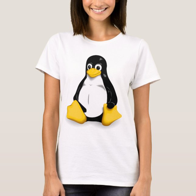 Linux Tux Womens Tee Shirt (Front)