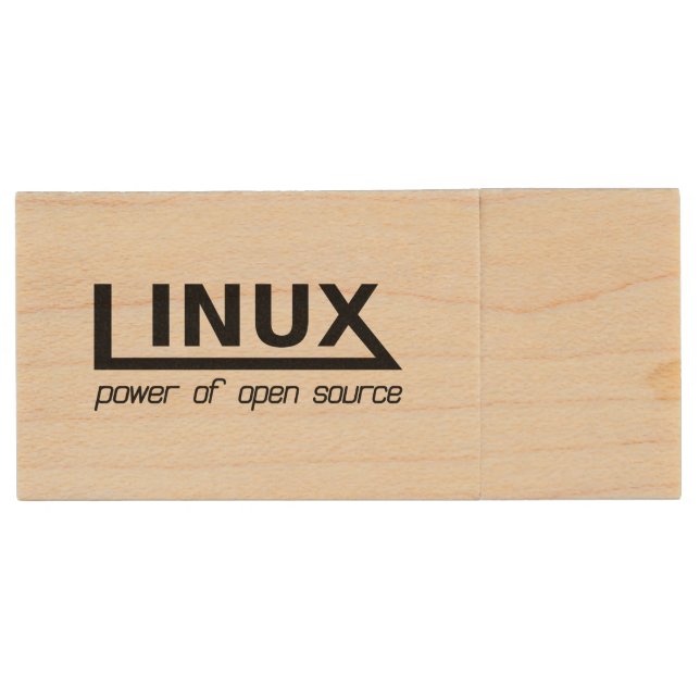 Linux Wood USB Flash Drive (Front)