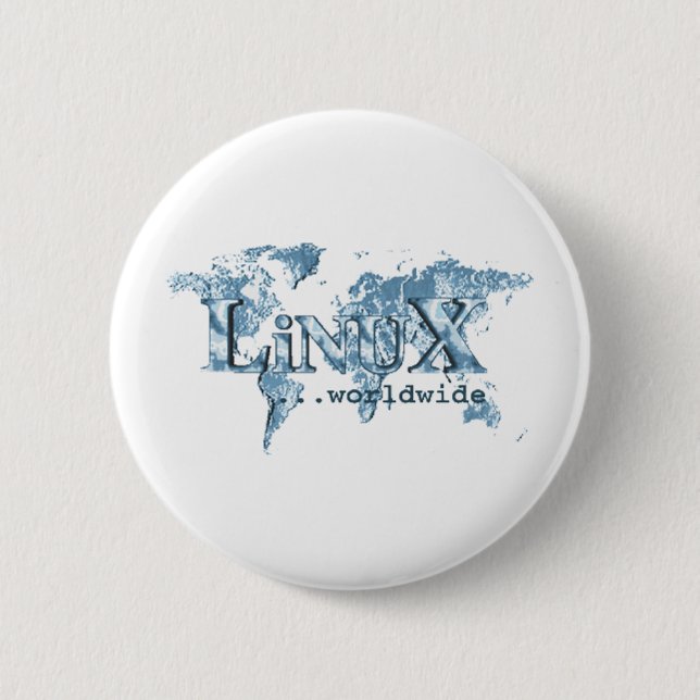 Linux Worldwide Pinback Button (Front)
