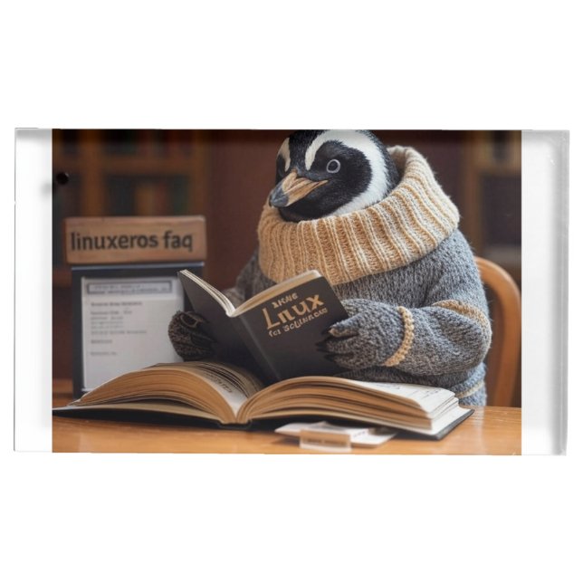 Linuxeros FAQ Place Card Holder (Front)