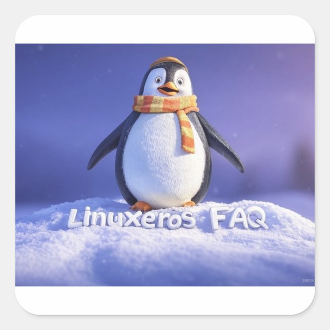 Linuxeros FAQ Square Sticker (Front)