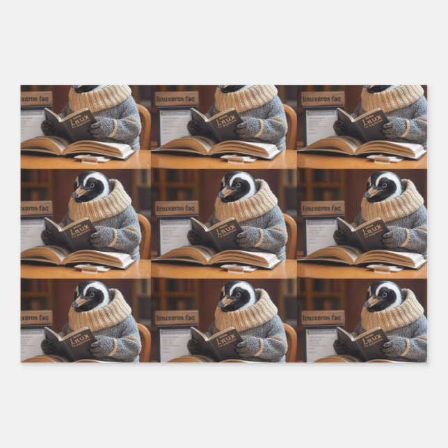 Linuxeros FAQ Wrapping Paper Sheets (Front)