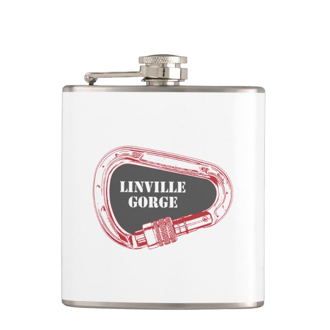Linville Gorge Climbing Carabiner Flask (Front)
