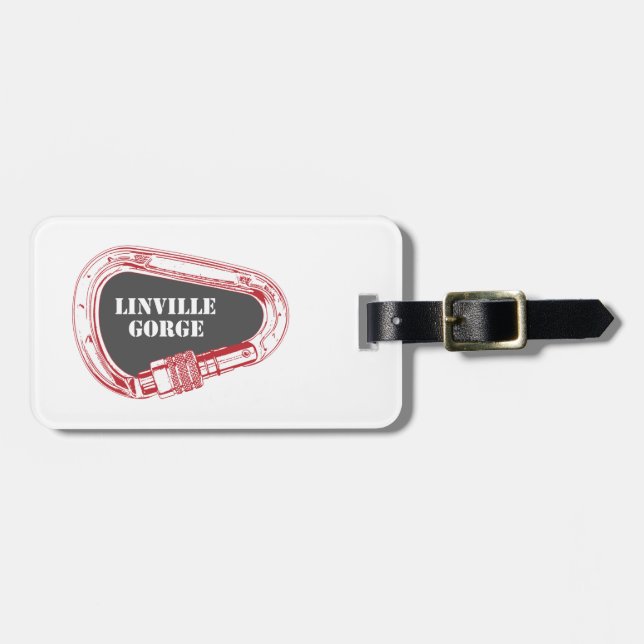 Linville Gorge Climbing Carabiner Luggage Tag (Front Horizontal)
