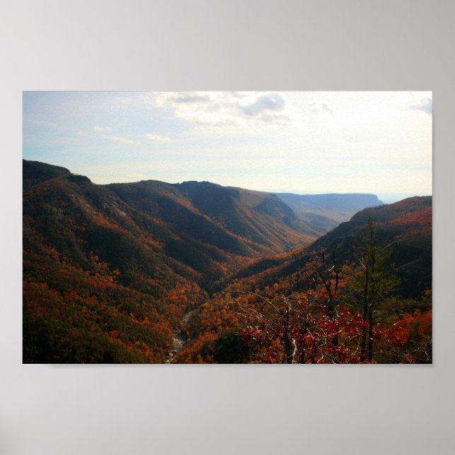 Linville Gorge in Fall, North Carolina Poster (Front)