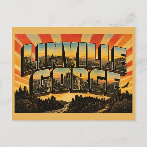 Linville Gorge North Carolina Deep River Forest Postcard