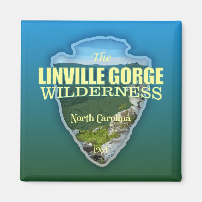 Linville Gorge WA (arrowhead) Magnet (Front)