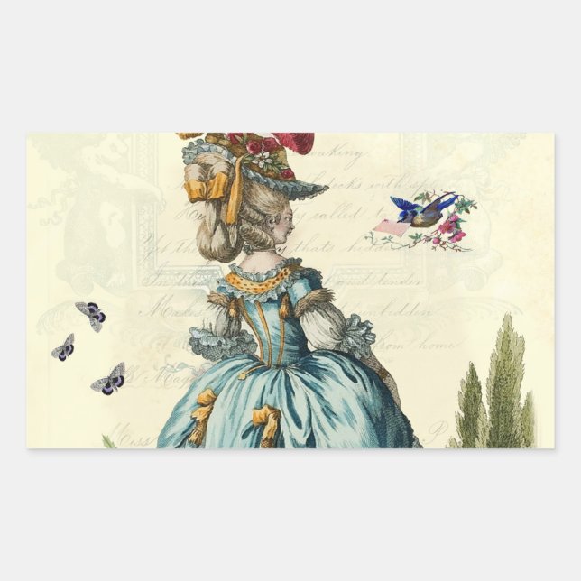 l'invitation (oblong) rectangular sticker (Front)