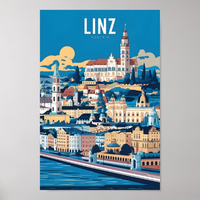 Linz Austria Famous Travel Place Poster (Front)