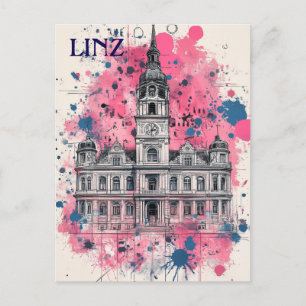 Linz Austria Travel Postcard