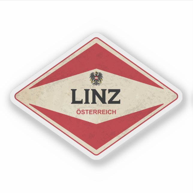 Linz Austria Vintage Sticker (Front)