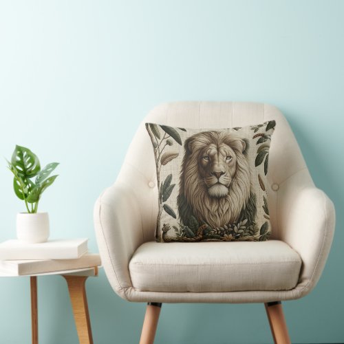 Lion 1  throw pillow