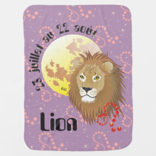 Lion 23 juillet au 22 août Couverture bébé Baby Blanket