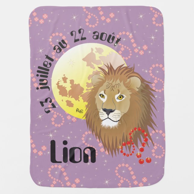 Lion 23 juillet au 22 août Couverture bébé Baby Blanket (Front)